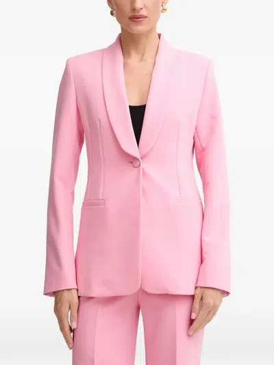 Morgan Shawl-lapel Single-breasted Blazer In Pink