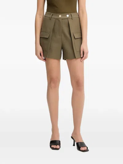 Morgan Shonau Flap-pocket Shorts In Green