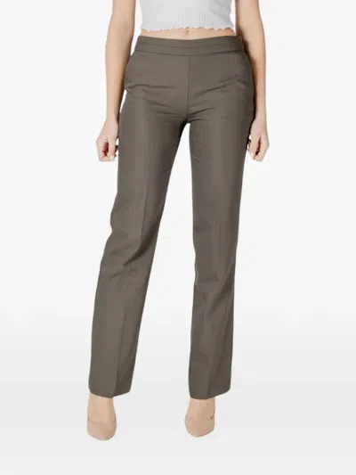 Morgan Slim-fit Straight-leg Trousers In Green