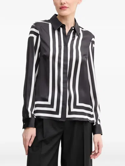 Morgan Striped Shirt In Black
