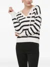 Morgan Striped-pattern Sweater In White