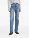 Morgan Stud-embellished Stonewashed Jeans In Blue