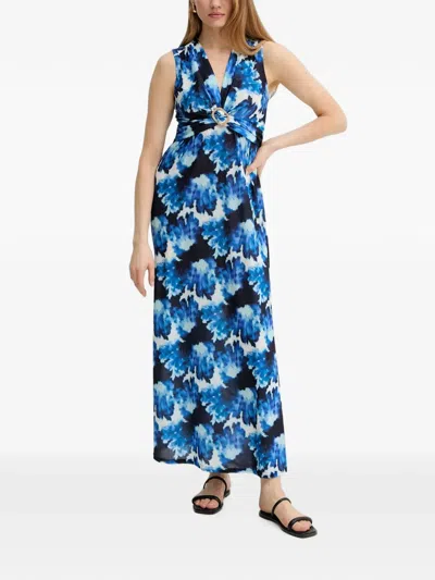Morgan Tie-dye Ring-detail Dress In Red