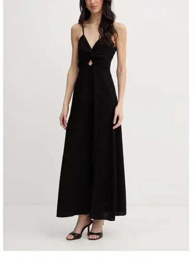 Morgan Twist-detail Cut-out Maxi Dress In Black