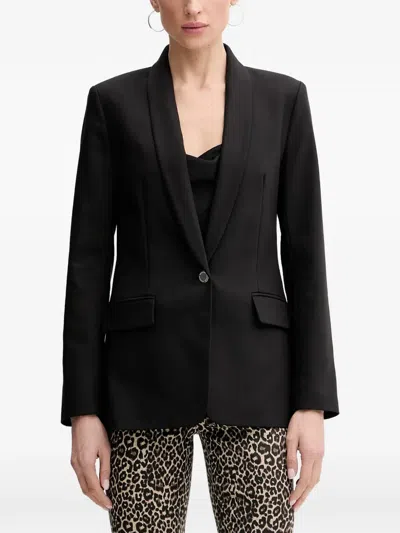 Morgan Viko.f Shawl-lapel Single-breasted Blazer In Black