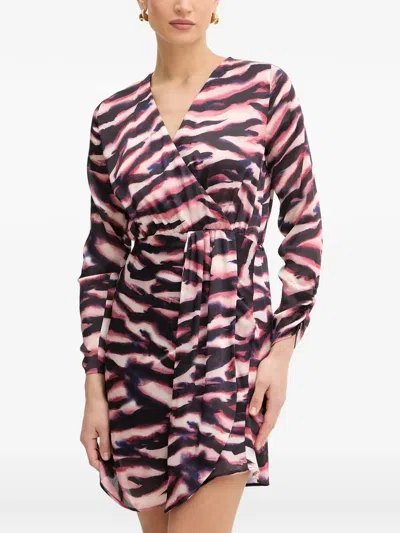 Morgan V-neck Dress In Pink