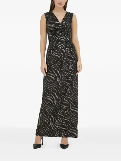 Morgan V-neck Maxi Dress In Multi