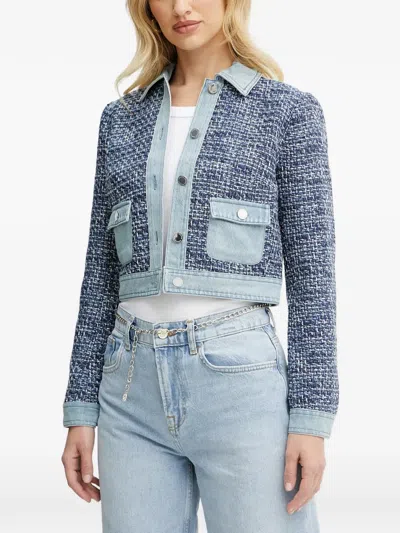Morgan Voci Tweed Jacket In Blue