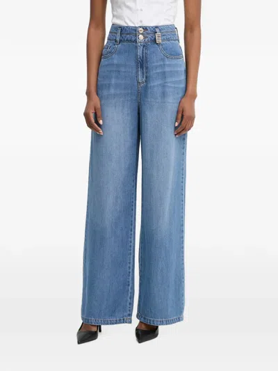 Morgan Wide-leg Jeans In Blue