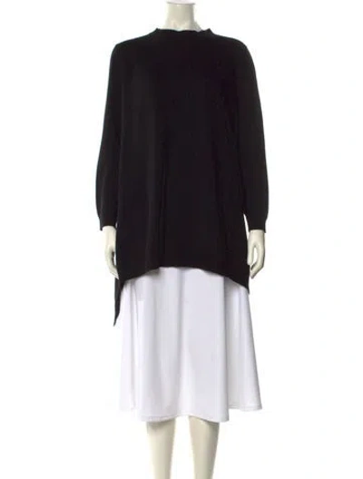 Pre-owned Morgane Le Fay Cashmere Scoop Neck Sweater In Black