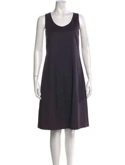 Pre-owned Morgane Le Fay Lambswool Knee-length Dress In Blue