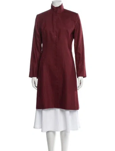 Pre-owned Morgane Le Fay Linen Coat In Red
