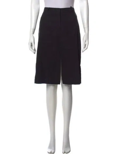 Pre-owned Morgane Le Fay Linen Knee-length Skirt In Black