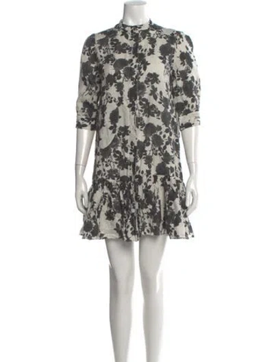 Pre-owned Morgane Le Fay Linen Mini Dress In Neutral