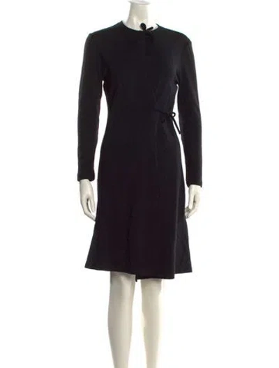 Pre-owned Morgane Le Fay Mock Neck Mini Dress In Black