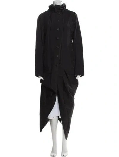 Pre-owned Morgane Le Fay Nylon Coat In Black