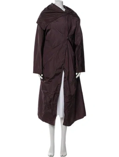 Pre-owned Morgane Le Fay Nylon Trench Coat In Purple