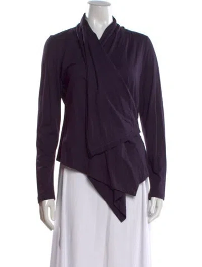 Pre-owned Morgane Le Fay Open Front Sweater In Purple