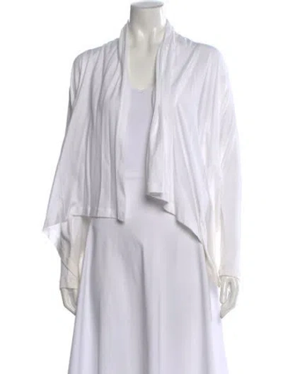 Pre-owned Morgane Le Fay Open Front Sweater In White