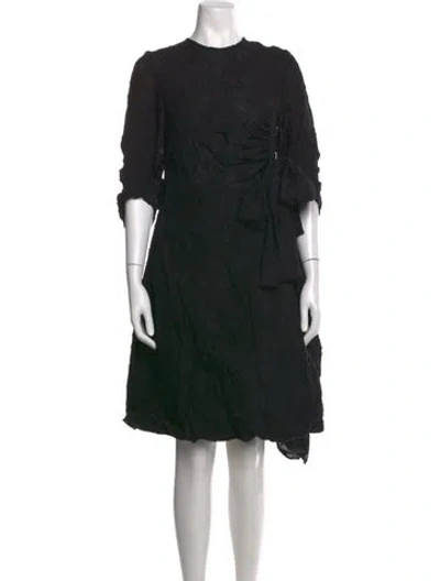 Pre-owned Morgane Le Fay Patterned Knee-length Dress In Black