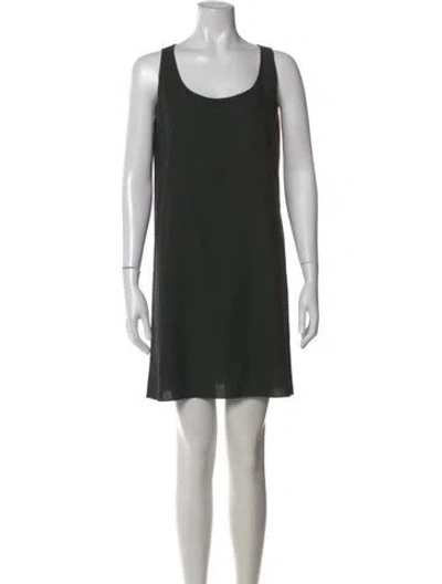 Pre-owned Morgane Le Fay Scoop Neck Mini Dress In Black