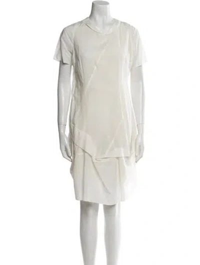 Pre-owned Morgane Le Fay Scoop Neck Mini Dress In Neutral