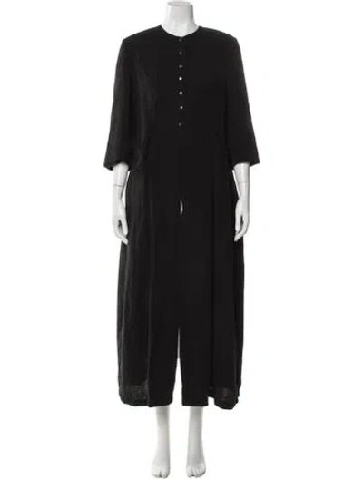 Pre-owned Morgane Le Fay Silk Coat In Black
