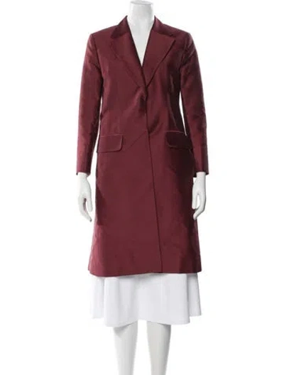 Pre-owned Morgane Le Fay Silk Coat In Red