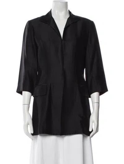 Pre-owned Morgane Le Fay Silk Evening Jacket In Black