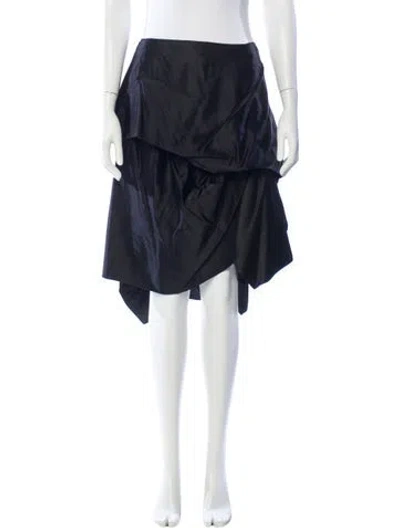 Pre-owned Morgane Le Fay Silk Knee-length Skirt In Blue