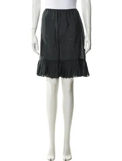 Pre-owned Morgane Le Fay Silk Knee-length Skirt In Green