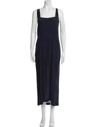 Pre-owned Morgane Le Fay Silk Long Dress In Black