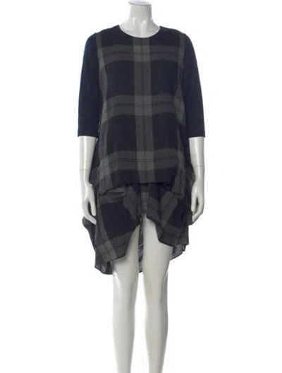 Pre-owned Morgane Le Fay Silk Mini Dress In Blue