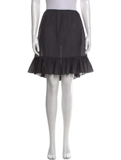 Pre-owned Morgane Le Fay Silk Mini Skirt In Gray