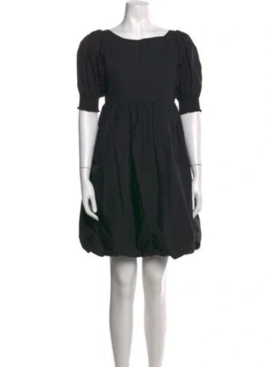 Pre-owned Morgane Le Fay Square Neckline Mini Dress In Black