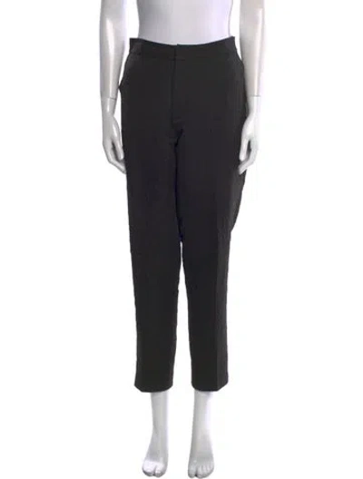 Pre-owned Morgane Le Fay Straight Leg Pants In Black