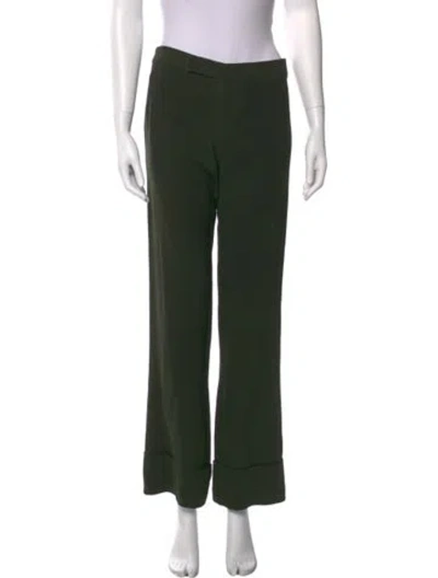 Pre-owned Morgane Le Fay Wide Leg Pants In Green