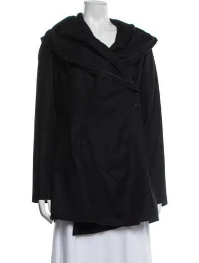 Pre-owned Morgane Le Fay Wool Coat In Black