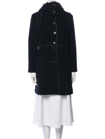 Pre-owned Morgane Le Fay Wool Coat In Blue
