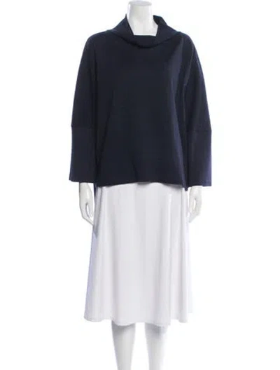 Pre-owned Morgane Le Fay Wool Cowl Neck Top In Black