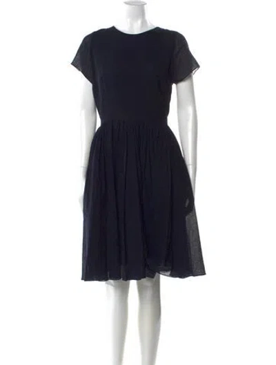 Pre-owned Morgane Le Fay Wool Knee-length Dress In Blue