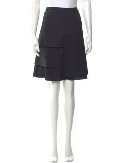 Pre-owned Morgane Le Fay Wool Knee-length Skirt In Black