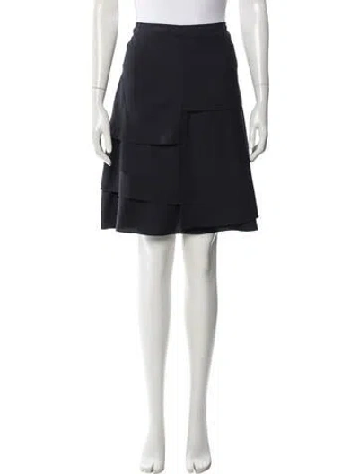 Pre-owned Morgane Le Fay Wool Knee-length Skirt In Blue