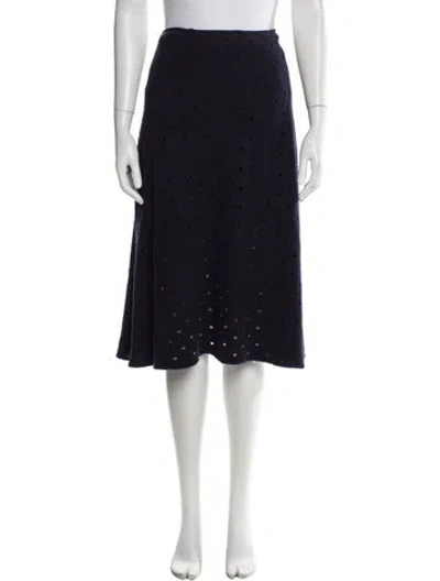 Pre-owned Morgane Le Fay Wool Knee-length Skirt In Blue