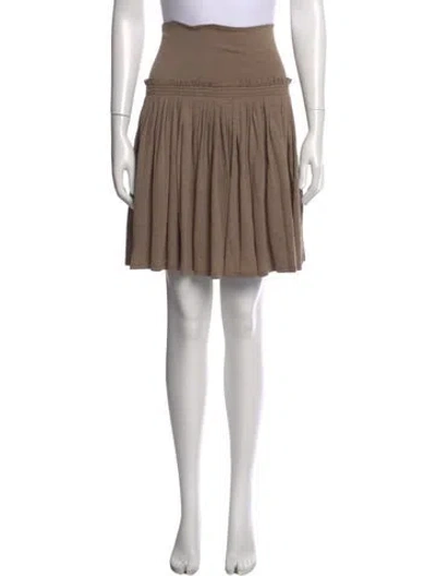 Pre-owned Morgane Le Fay Wool Knee-length Skirt In Brown