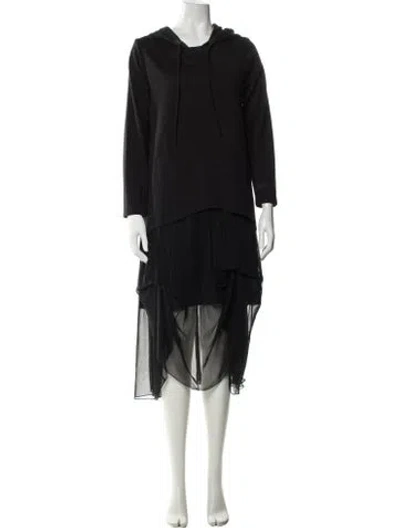 Pre-owned Morgane Le Fay Wool Long Dress In Green