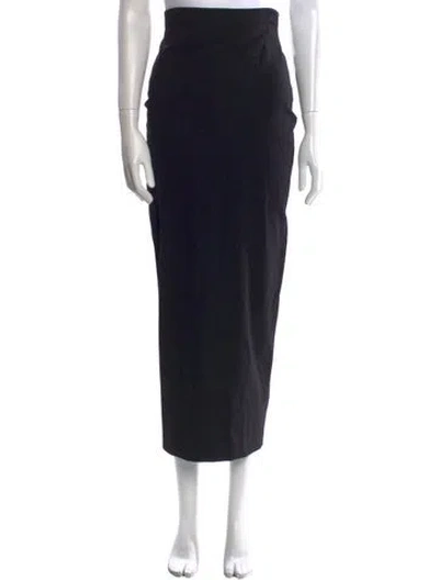 Pre-owned Morgane Le Fay Wool Midi Length Skirt In Black