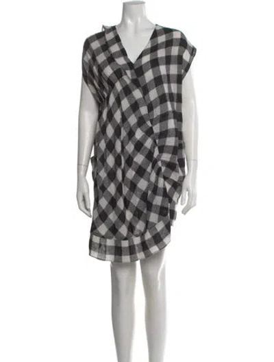 Pre-owned Morgane Le Fay Wool Mini Dress In Gray