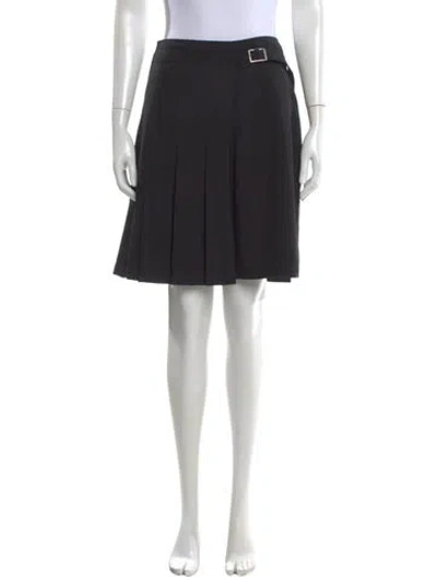 Pre-owned Morgane Le Fay Wool Mini Skirt In Gray