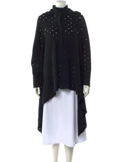 Pre-owned Morgane Le Fay Wool Mock Neck Sweater In Black
